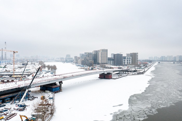 Строительство моста через затон Новинки на ЗИЛе