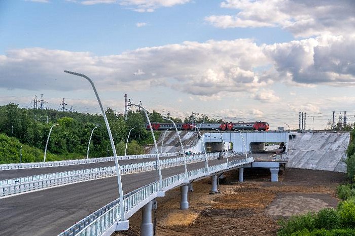 Завершено строительство путепровода под железнодорожными путями в составе южного участка МСД